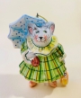Елочная игрушка Мышь с зонтиком